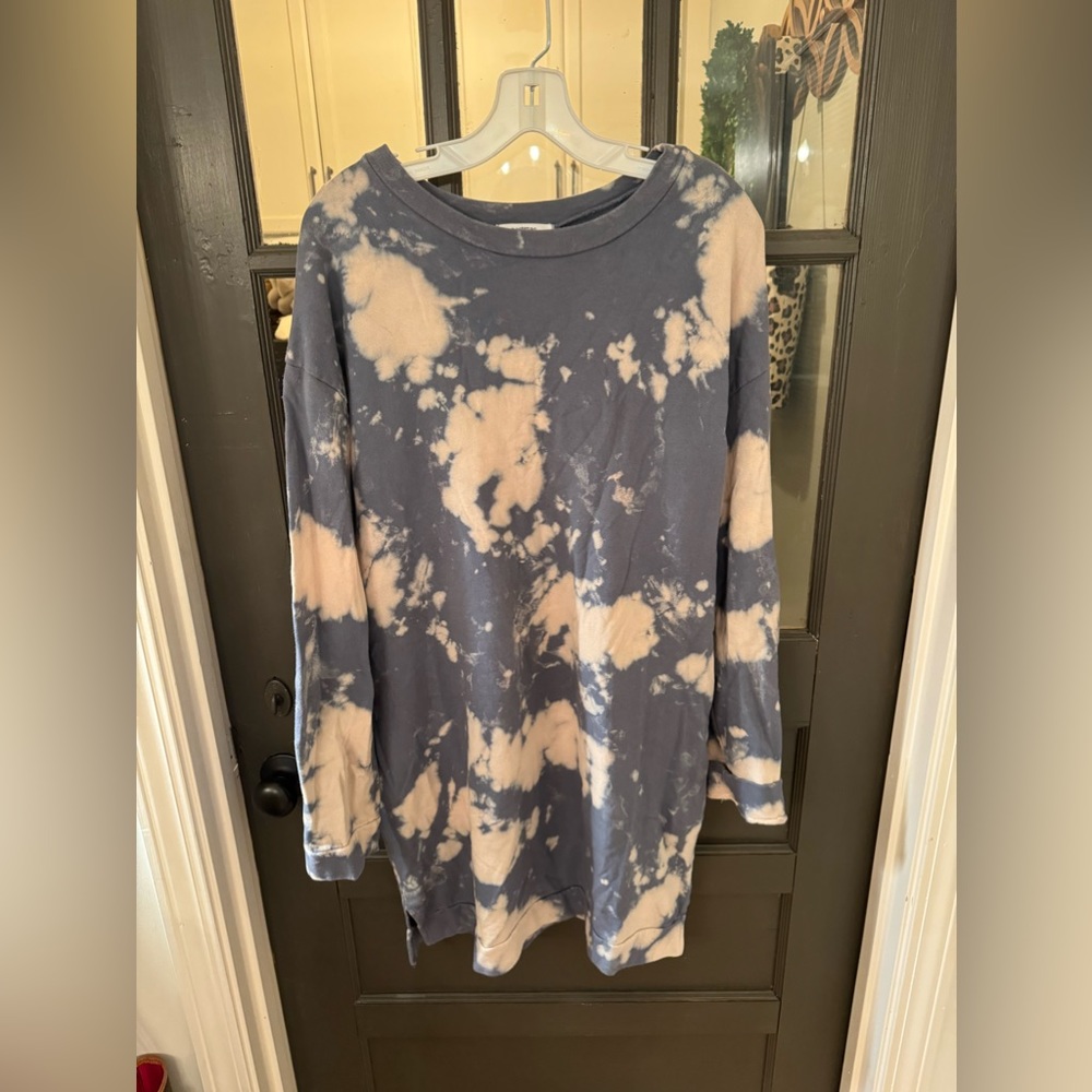 Tie die sweatshirt dress